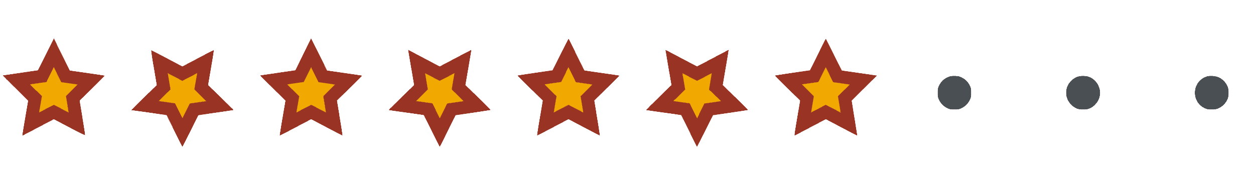 Poeng blir registrert med stjerner