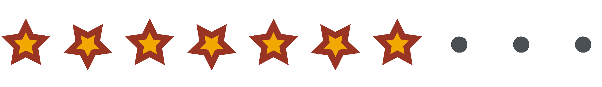 Poeng blir registrert med stjerner